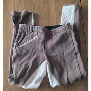 TuffRider Kids Brown and Cream Riding Breeches Sz 24 (10Y)